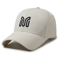 Classic beige cotton baseball cap featuring black 3D embroidered IVG logo on the front - Light Beige