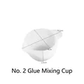 Vaso medidor de silicona n.º 2 para mezclar resina con mango pequeño y pico vertedor - Taza mezcladora de pegamento n.º 2