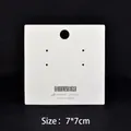 White square S925 silver jewelry display card for earrings with 7x7cm dimensions - 7*7cm