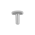 DIY silver letter T charm with 3D balloon effect for watch bands and bracelets - Letter T / Silver