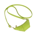 Fashionable grass green croissant-shaped crossbody bag with adjustable gold buckle for kids - Green