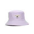 Light purple cotton bucket hat with 'How do you do?' patch and silver ring detail - Light Purple