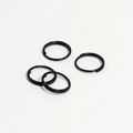 Set of four black metal split rings for DIY jewelry making and keychains - Black