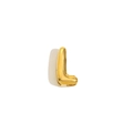 Pendentif lettre L évidée 3D en acier inoxydable plaqué or 18K avec poli miroir - Lettre L / Or