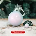 Blue and pink gradient tin favor box with ribbon handle and white text, 7cm diameter - Gradient Ball-Happiness