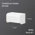 Porta spazzolino bianco a parete, taglia piccola confezione singola, 7,3 cm x 4,2 cm - Stile Semplice / Piccolo / Bianco