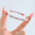 【192】silver Double-row Spaced Diamond Setting