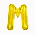 Golden M-shaped aluminum foil balloon with metallic luster for party decoration - 16-inch Gold Slim Letter Aluminum Foil Balloon (m)