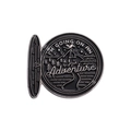Adventure enamel pin badge with mountain and forest graphics on a white background - Outdoor Adventure Mountain Pattern Style (QHXZ1035)