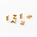 Golden vacuum plated letter Z metal beads with 1.8mm hole for DIY jewelry making - Letter Z / Gold