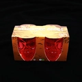 Pair of red LED glowing skull glasses for Halloween party and nightclub events - Red