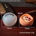 Detalle del molde de silicona para velas con ondas con medidas y maceta terminada - Molde de Copa de Vela Simétrica de Onda