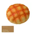 Stress-relief pineapple bun squishy toy, PU foam artificial bread decor 10x10x4cm - Pineapple Bun