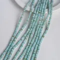 Strands of light blue flat round Heishi beads for handmade jewelry DIY projects - 5mm / Light Blue