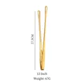 Golden 304 stainless steel BBQ tongs with non-slip grip and hanging hole, 27.5cm length - 12 Inch Thick Style / Gold