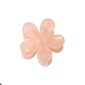 Matter pfirsichrosa Blumen-Haarclip aus durchsichtigem Acryl für elegante Frisuren - Großpackung / Voll - Gelee Orange