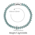 Silver-tone bracelet with green marquise-cut stones, detailed 18.6cm length and 7.2g weight - Lake Blue Marquise Gemstone Style (KB0767-2)