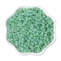 4mm green cat eye glass beads for DIY jewelry making in a white petal-shaped tray - Bamboo Green