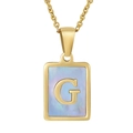 Blue Shell Letter G Style (With Chain)