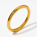 Minimalist polished gold hollow bangle made of high-gloss stainless steel for women - Gold