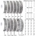 DIY jewelry making kit with 12 styles of stainless steel chains, lobster clasps and rings - Stainless Steel Chains 12 Styles Combo 2