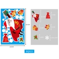 Superman Santa Claus static window sticker set with gift motifs, model BQ023 - Colorful Static Sticker BQ023