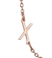Elegant rose gold stainless steel letter X pendant necklace with a minimalist polished finish - Letter X / Rose Gold
