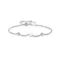 Minimalist silver star pendant bead bracelet with adjustable box chain for women - Silver