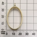 Golden oval open bezel metal frame pendant for DIY resin jewelry making on scale - Oval Shape (10472) / 23x38mm / KC Gold