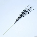Artificial black glitter berry stems for Christmas tree and home decor, single branch style - Black