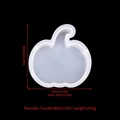 Pumpkin shaped silicone candle mold for DIY crafts with precise 86mm measurements - Pumpkin Candle Mold