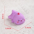 Mini dinosauro giocattolo viola in vinile con dimensioni di 5,8 cm x 5,4 cm x 3,3 cm - Mini Dinosauro Viola