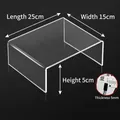 Clear acrylic U-shaped organizer shelf, 25x15x5cm size with 5mm thick load-bearing panel - 25x15x5cm (5mm)