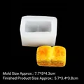 Silikonform für Toastbrot mit goldbraunem Modell für DIY Handwerksprojekte - 2-Fach B220 / Transparent