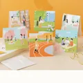 3D Teacher's Day greeting cards set with diverse school scene illustrations and stickers - Campus Life Bifold - Set of 6 (HK8008)