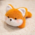 Cute stuffed orange fox plush toy with soft fur and magnetic fridge magnet feature - Fox