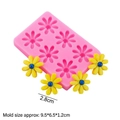 Stampo in silicone a forma di margherita rosa per decorazioni di torte e cioccolato - 4# / Rosa