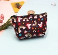 Cute unicorn coin purse featuring colorful rainbow and star patterns on dark fabric - Unicorn-11