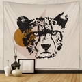 Detailed view of bohemian wall tapestry with abstract leopard print and geometric motifs - 73*95CM (Cross-border Brushed)