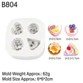 Miniature silicone mold for DIY bone cake and cheese snacks with four cavity design - Mini Cake Mousse Shaped Mold (B804) / Gray