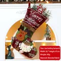 Weihnachtssocke mit 3D Weihnachtsmann und Rentier sowie festlichem Karomuster Design - 106C Weihnachtsmann Stil (106C)