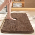 Tapis de bain marron moelleux à poils épais absorbants pour un confort doux antidérapant - 50*80cm / Marron