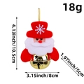 Statuina di Babbo Natale su campanella dorata per albero di Natale con dimensioni - Babbo Natale