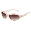 Outdoor-Radsonnenbrille mit fleischrosa übergroßem Rahmen und braunem Verlaufsglas - Rosa