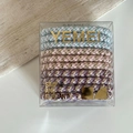 Sesame color high elasticity hair ties in blue pink and purple woven textures - 11# Blue Pink Purple Hair Tie Set