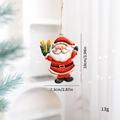 Detailed Santa Claus resin ornament with red gift box for Christmas tree decoration - Santa - Green Gift Box