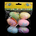 Set di 6 uova di Pasqua colorate con glitter e confezione regalo con biglietto Happy Easter - Stile Fiore