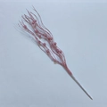 Sparkling pink artificial glitter floral pick with beads for Christmas decor - With Berries / Pink