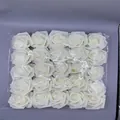 Set of 25 white PE foam artificial roses for wedding bouquets and DIY party decorations - Rose Leaves (25pcs) / Cream