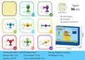 96-piece colorful silicone suction cup toy set with assorted fun shapes and building components - 96 Pcs Small Bee Set + Color Box